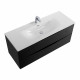 Тумба с раковиной подвесная BelBagno MARINO-CER-N-1200-2C-SO-NL-P Nero Lucido, раковина белая BB-8099-120 Тумба с раковиной подвесная BelBagno MARINO-CER-N-1200-2C-SO-NL-P Nero Lucido, раковина белая BB-8099-120
