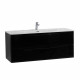 Тумба с раковиной подвесная BelBagno MARINO-CER-N-1200-2C-SO-NL-P Nero Lucido, раковина белая BB-8099-120 Тумба с раковиной подвесная BelBagno MARINO-CER-N-1200-2C-SO-NL-P Nero Lucido, раковина белая BB-8099-120