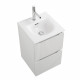 Тумба с раковиной подвесная BelBagno UNO-MINI-400-2C-SO-BO Bianco Opaco, раковина белая BB-8099-3-40 Тумба с раковиной подвесная BelBagno UNO-MINI-400-2C-SO-BO Bianco Opaco, раковина белая BB-8099-3-40