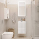 Тумба с раковиной подвесная BelBagno UNO-MINI-400-2C-SO-BO Bianco Opaco, раковина белая BB-8099-3-40 Тумба с раковиной подвесная BelBagno UNO-MINI-400-2C-SO-BO Bianco Opaco, раковина белая BB-8099-3-40