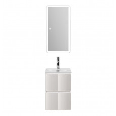 Тумба с раковиной подвесная BelBagno UNO-MINI-400-2C-SO-BO Bianco Opaco, раковина белая BB-8099-3-40
