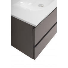 Тумба с раковиной подвесная BelBagno KRAFT-900-2C-SO-GSO Темно-Серый матовый, раковина белая BB-8099-90