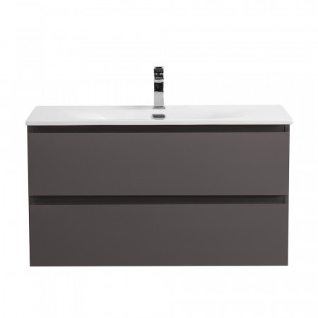 Тумба с раковиной подвесная BelBagno KRAFT-900-2C-SO-GSO Темно-Серый матовый, раковина белая BB-8099-90 Тумба с раковиной подвесная BelBagno KRAFT-900-2C-SO-GSO Темно-Серый матовый, раковина белая BB-8099-90