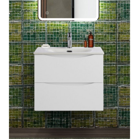 Тумба с раковиной подвесная BelBagno MARINO-CER-N-600-2C-SO-BO-P Bianco Opaco, раковина белая BB-8099-60