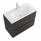 Тумба с раковиной подвесная BelBagno UNO-MINI-700-2C-SO-GSO Темно-Серый матовый, раковина белая BB-8099-3-70 Тумба с раковиной подвесная BelBagno UNO-MINI-700-2C-SO-GSO Темно-Серый матовый, раковина белая BB-8099-3-70