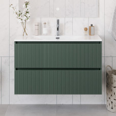 Тумба с раковиной подвесная BelBagno UNO-1200-2C-SO-VO Еловый матовый, раковина белая BB-8099-120
