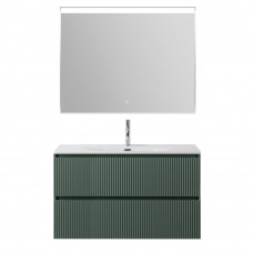Тумба с раковиной подвесная BelBagno UNO-1200-2C-SO-VO Еловый матовый, раковина белая BB-8099-120