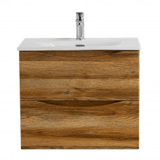 Тумба с раковиной подвесная BelBagno MARINO-CER-N-600-2C-SO-RR-P Rovere Rustico, раковина белая BB-8099-60