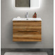 Тумба с раковиной подвесная BelBagno MARINO-CER-MINI-700-2C-SO-RR-P Rovere Rustico, раковина белая BB-8099-3-70 Тумба с раковиной подвесная BelBagno MARINO-CER-MINI-700-2C-SO-RR-P Rovere Rustico, раковина белая BB-8099-3-70
