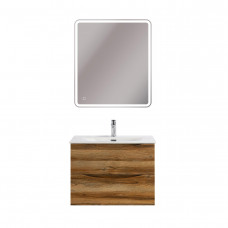 Тумба с раковиной подвесная BelBagno MARINO-CER-MINI-700-2C-SO-RR-P Rovere Rustico, раковина белая BB-8099-3-70