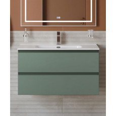 Тумба с раковиной подвесная BelBagno KRAFT-900-2C-SO-VO Еловый матовый, раковина белая BB900ETL