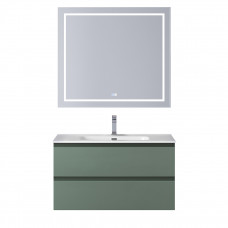 Тумба с раковиной подвесная BelBagno KRAFT-900-2C-SO-VO Еловый матовый, раковина белая BB900ETL