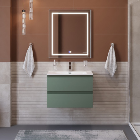 Тумба с раковиной подвесная BelBagno KRAFT-700-2C-SO-VO Еловый матовый, раковина белая BB700ETL Тумба с раковиной подвесная BelBagno KRAFT-700-2C-SO-VO Еловый матовый, раковина белая BB700ETL
