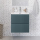 Тумба с раковиной подвесная BelBagno UNO-MINI-600-2C-SO-AO Голубой матовый, раковина белая BB-8099-3-60 Тумба с раковиной подвесная BelBagno UNO-MINI-600-2C-SO-AO Голубой матовый, раковина белая BB-8099-3-60