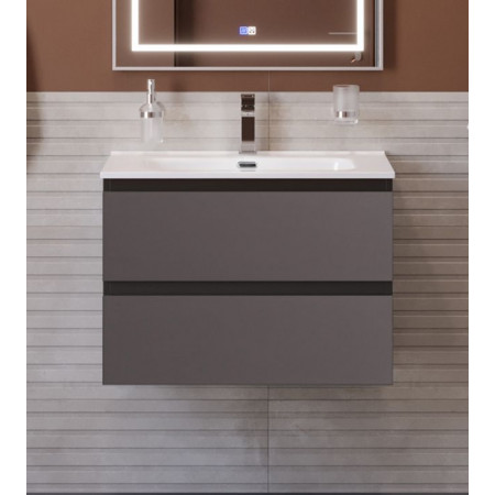 Тумба с раковиной подвесная BelBagno KRAFT-700-2C-SO-GSO Темно-Серый матовый, раковина белая BB700ETL Тумба с раковиной подвесная BelBagno KRAFT-700-2C-SO-GSO Темно-Серый матовый, раковина белая BB700ETL