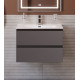 Тумба с раковиной подвесная BelBagno KRAFT-700-2C-SO-GSO Темно-Серый матовый, раковина белая BB700ETL Тумба с раковиной подвесная BelBagno KRAFT-700-2C-SO-GSO Темно-Серый матовый, раковина белая BB700ETL