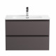 Тумба с раковиной подвесная BelBagno KRAFT-700-2C-SO-GSO Темно-Серый матовый, раковина белая BB700ETL Тумба с раковиной подвесная BelBagno KRAFT-700-2C-SO-GSO Темно-Серый матовый, раковина белая BB700ETL