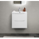 Тумба с раковиной подвесная BelBagno MARINO-CER-MINI-500-2C-SO-BL-P Bianco Lucido, раковина белая BB-8099-3-50 Тумба с раковиной подвесная BelBagno MARINO-CER-MINI-500-2C-SO-BL-P Bianco Lucido, раковина белая BB-8099-3-50