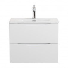 Тумба с раковиной подвесная BelBagno MARINO-CER-MINI-500-2C-SO-BL-P Bianco Lucido, раковина белая BB-8099-3-50