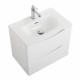 Тумба с раковиной подвесная BelBagno MARINO-CER-MINI-500-2C-SO-BL-P Bianco Lucido, раковина белая BB-8099-3-50 Тумба с раковиной подвесная BelBagno MARINO-CER-MINI-500-2C-SO-BL-P Bianco Lucido, раковина белая BB-8099-3-50