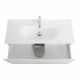 Тумба с раковиной подвесная BelBagno MARINO-CER-MINI-1000-2C-SO-BL-P Bianco Lucido, раковина белая BB-8099-3-100 Тумба с раковиной подвесная BelBagno MARINO-CER-MINI-1000-2C-SO-BL-P Bianco Lucido, раковина белая BB-8099-3-100