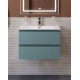Тумба с раковиной подвесная BelBagno KRAFT-600-2C-SO-AO Голубой матовый, раковина белая BB600ETL Тумба с раковиной подвесная BelBagno KRAFT-600-2C-SO-AO Голубой матовый, раковина белая BB600ETL