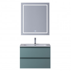 Тумба с раковиной подвесная BelBagno KRAFT-600-2C-SO-AO Голубой матовый, раковина белая BB600ETL