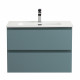 Тумба с раковиной подвесная BelBagno KRAFT-600-2C-SO-AO Голубой матовый, раковина белая BB600ETL Тумба с раковиной подвесная BelBagno KRAFT-600-2C-SO-AO Голубой матовый, раковина белая BB600ETL