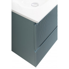 Тумба с раковиной подвесная BelBagno UNO-1200-4C-SO-AO Голубой матовый, раковина белая BB-8099-120-2 с 2-я чашами