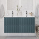 Тумба с раковиной подвесная BelBagno UNO-1200-4C-SO-AO Голубой матовый, раковина белая BB-8099-120-2 с 2-я чашами Тумба с раковиной подвесная BelBagno UNO-1200-4C-SO-AO Голубой матовый, раковина белая BB-8099-120-2 с 2-я чашами