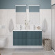 Тумба с раковиной подвесная BelBagno UNO-1200-4C-SO-AO Голубой матовый, раковина белая BB-8099-120-2 с 2-я чашами Тумба с раковиной подвесная BelBagno UNO-1200-4C-SO-AO Голубой матовый, раковина белая BB-8099-120-2 с 2-я чашами