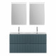 Тумба с раковиной подвесная BelBagno UNO-1200-4C-SO-AO Голубой матовый, раковина белая BB-8099-120-2 с 2-я чашами Тумба с раковиной подвесная BelBagno UNO-1200-4C-SO-AO Голубой матовый, раковина белая BB-8099-120-2 с 2-я чашами
