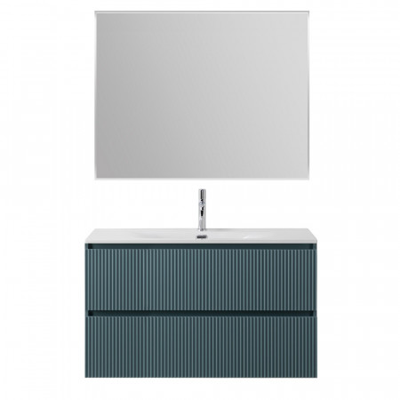 Тумба с раковиной подвесная BelBagno UNO-MINI-900-2C-SO-AO Голубой матовый, раковина белая BB-8099-3-90 Тумба с раковиной подвесная BelBagno UNO-MINI-900-2C-SO-AO Голубой матовый, раковина белая BB-8099-3-90