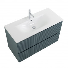 Тумба с раковиной подвесная BelBagno UNO-1200-2C-SO-AO Голубой матовый, раковина белая BB-8099-120