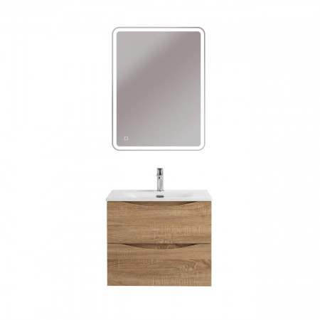 Тумба с раковиной подвесная BelBagno MARINO-CER-MINI-600-2C-SO-WO-P Rovere Bianco, раковина белая BB-8099-3-60 Тумба с раковиной подвесная BelBagno MARINO-CER-MINI-600-2C-SO-WO-P Rovere Bianco, раковина белая BB-8099-3-60