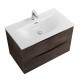 Тумба с раковиной подвесная BelBagno MARINO-CER-N-800-2C-SO-RNG-P Rovere Nature Grigio, раковина белая BB-8099-80 Тумба с раковиной подвесная BelBagno MARINO-CER-N-800-2C-SO-RNG-P Rovere Nature Grigio, раковина белая BB-8099-80