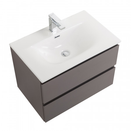 Тумба с раковиной подвесная BelBagno KRAFT-700-2C-SO-GSO Темно-Серый матовый, раковина белая BB-8099-70 Тумба с раковиной подвесная BelBagno KRAFT-700-2C-SO-GSO Темно-Серый матовый, раковина белая BB-8099-70