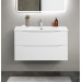 Тумба с раковиной подвесная BelBagno MARINO-CER-MINI-900-2C-SO-BO-P Bianco Opaco, раковина белая BB-8099-3-90