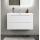 Тумба с раковиной подвесная BelBagno MARINO-CER-MINI-900-2C-SO-BO-P Bianco Opaco, раковина белая BB-8099-3-90 Тумба с раковиной подвесная BelBagno MARINO-CER-MINI-900-2C-SO-BO-P Bianco Opaco, раковина белая BB-8099-3-90