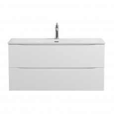 Тумба с раковиной подвесная BelBagno MARINO-CER-MINI-900-2C-SO-BO-P Bianco Opaco, раковина белая BB-8099-3-90