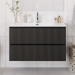 Тумба с раковиной подвесная BelBagno UNO-1200-2C-SO-GSO Темно-Серый матовый, раковина белая BB-8099-120