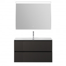 Тумба с раковиной подвесная BelBagno UNO-1200-2C-SO-GSO Темно-Серый матовый, раковина белая BB-8099-120