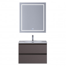 Тумба с раковиной подвесная BelBagno KRAFT-600-2C-SO-GSO Темно-Серый матовый, раковина белая BB-8099-60