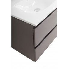 Тумба с раковиной подвесная BelBagno KRAFT-600-2C-SO-GSO Темно-Серый матовый, раковина белая BB-8099-60
