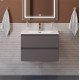 Тумба с раковиной подвесная BelBagno KRAFT-600-2C-SO-GSO Темно-Серый матовый, раковина белая BB-8099-60 Тумба с раковиной подвесная BelBagno KRAFT-600-2C-SO-GSO Темно-Серый матовый, раковина белая BB-8099-60