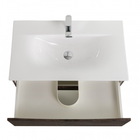 Тумба с раковиной подвесная BelBagno MARINO-CER-N-900-2C-SO-RNG-P Rovere Nature Grigio, раковина белая BB-8099-90 Тумба с раковиной подвесная BelBagno MARINO-CER-N-900-2C-SO-RNG-P Rovere Nature Grigio, раковина белая BB-8099-90