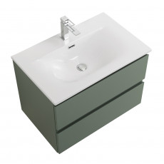 Тумба с раковиной подвесная BelBagno KRAFT-600-2C-SO-VO Еловый матовый, раковина белая BB-8099-60