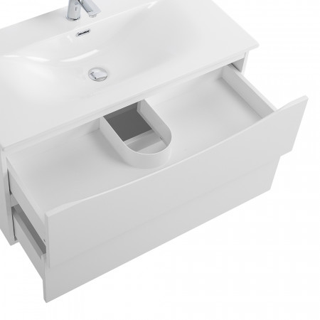 Тумба с раковиной подвесная BelBagno MARINO-CER-N-900-2C-SO-BO-P Bianco Opaco, раковина белая BB-8099-90 Тумба с раковиной подвесная BelBagno MARINO-CER-N-900-2C-SO-BO-P Bianco Opaco, раковина белая BB-8099-90