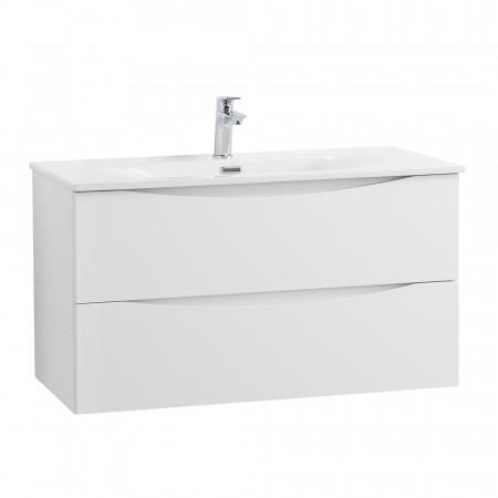 Тумба с раковиной подвесная BelBagno MARINO-CER-N-900-2C-SO-BO-P Bianco Opaco, раковина белая BB-8099-90 Тумба с раковиной подвесная BelBagno MARINO-CER-N-900-2C-SO-BO-P Bianco Opaco, раковина белая BB-8099-90