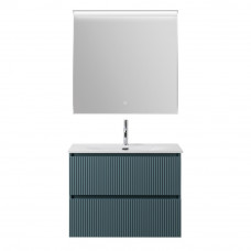 Тумба с раковиной подвесная BelBagno UNO-900-2C-SO-AO Голубой матовый, раковина белая BB-8099-90